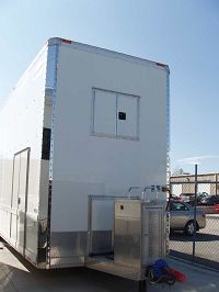 Front w/access doors to upper level