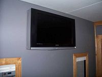 huge LCD TV in bedroom