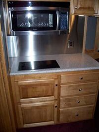 Convection microwave and Corian counterops