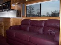 Burgandy leather upholstery