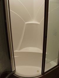 Full-size shower in bathroom