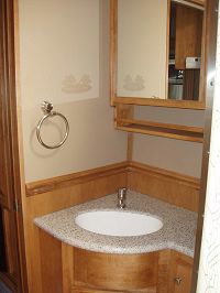 Bathroom sink & medicine cabinet