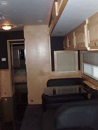 Dinette portion of J-shaped lounge
