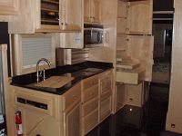 Kitchen w/maple cabinets and granite counter