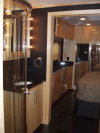 Generous storage & lighting in Bathroom