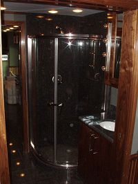 Shower in roomy luxury