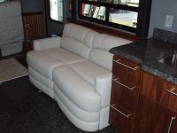 Milk-white & pettable upholstery in Living Area