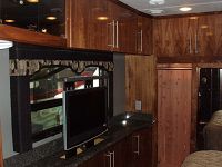 Bedroom w/cedar closet, pop-up counter LCD TV & glossy walnut cabinets