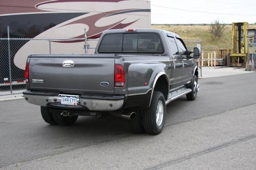 Ford F350 Dually 4X4 pass side rear view